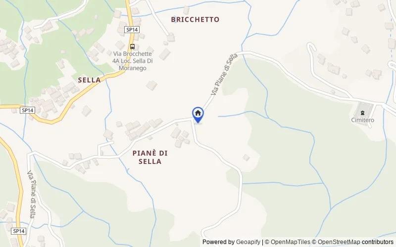 区域地图：Via Piane di Sella, 16022 Davagna GE, Italia, Davagna, Genova