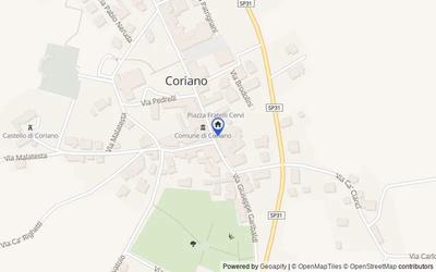 Mappa della zona: frazione Mulazzano- Via Selve, Coriano, Rimini