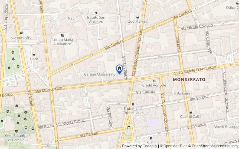 Map of the area: Via Monserrato, 95, 95128 Catania CT, Italia, Catania, Catania