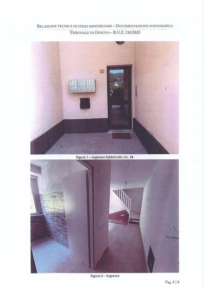 appartamento in Serra Riccò (GE), Via Campo Poggio 2B/6, posto ai piani primo e secondo, collegati da una scala interna, composto da ingresso/soggiorno, e bagno al primo piano e due camere e bagno al secondo piano