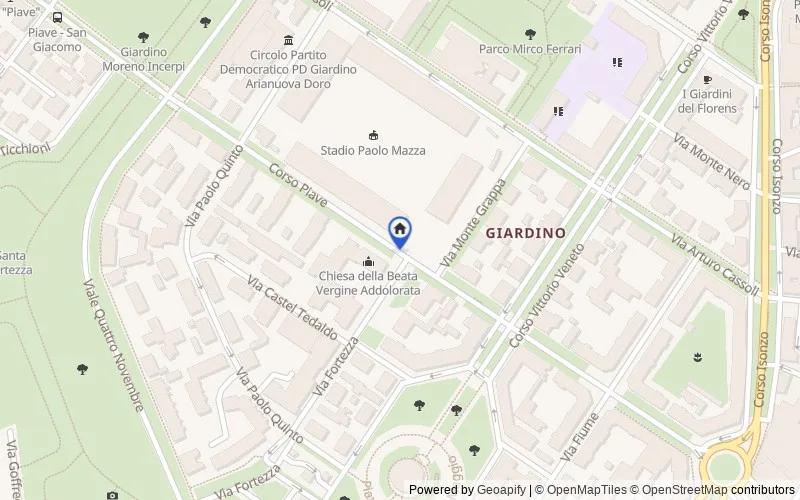 Karte der Umgebung: Corso Piave, Ferrara, Ferrara