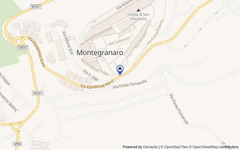 区域地图：Via Felice Cavallotti, 19, 63812 Montegranaro FM, Italia, 63812, Montegranaro, Fermo