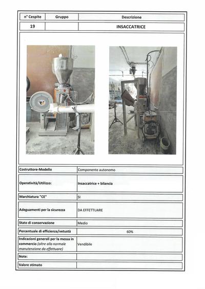 Insaccatrice a pietra + bilancia Pagani imballaggi.