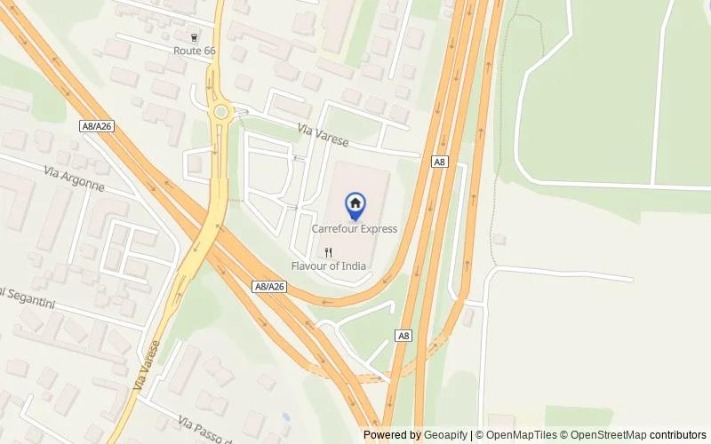 Karte der Umgebung: Via Varese, 22, 21013 Gallarate VA, Italia, Gallarate, Varese