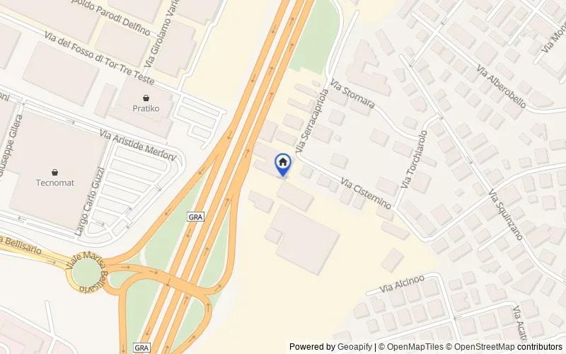 Map of the area: CIRCONVALLAZIONE ORIENTALE 4051/4053, 00133, Roma, Roma