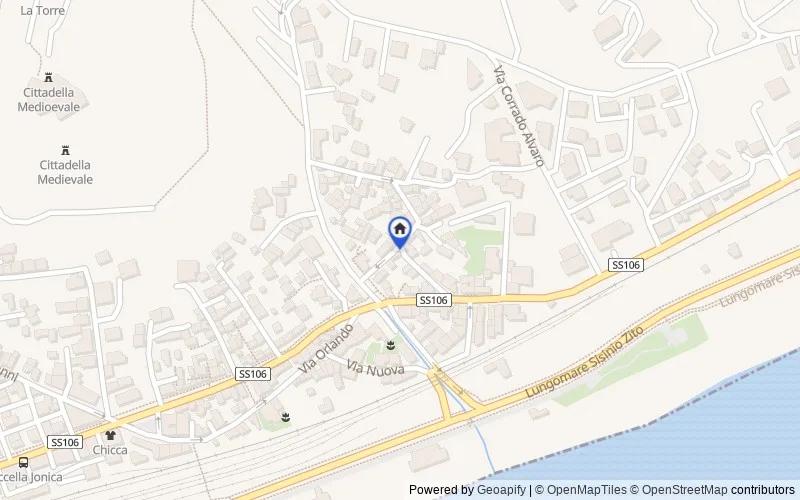 Mappa della zona: Via Zirgone, 13-15, 89047, Roccella Ionica, Reggio di Calabria