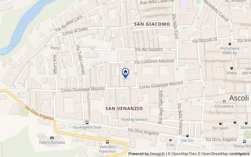 区域地图：Rua del Moscone, 7, 63100 Ascoli Piceno AP, Italia, 63100, Ascoli Piceno, Ascoli Piceno