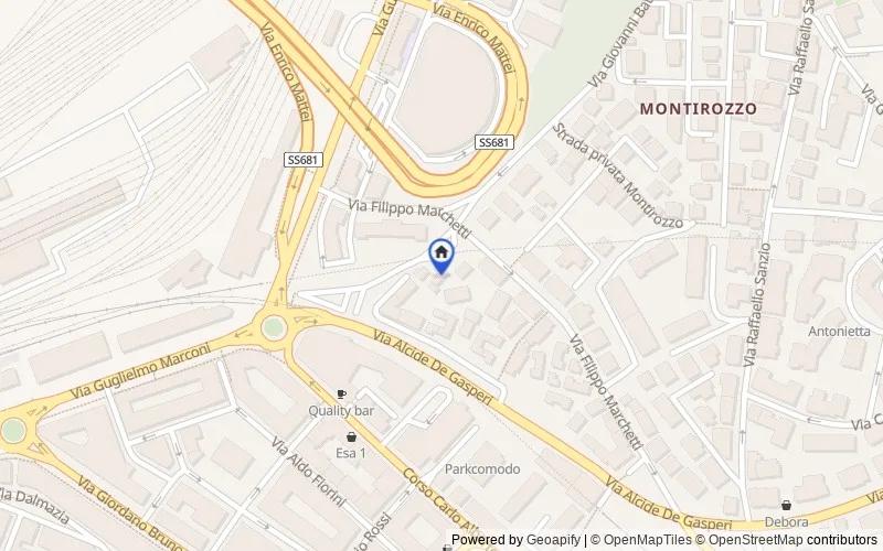 Map of the area: Via Giambattista Pergolesi, 32, 60125 Ancona AN, Italia, 60125, Ancona, Ancona
