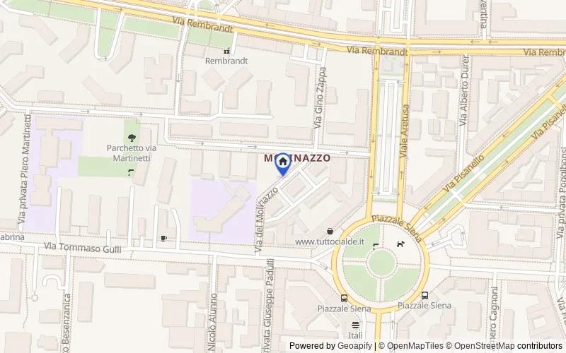 Carte du secteur : Via del Molinazzo, 4, 20147 Milano MI, Italia, Milano, Milano