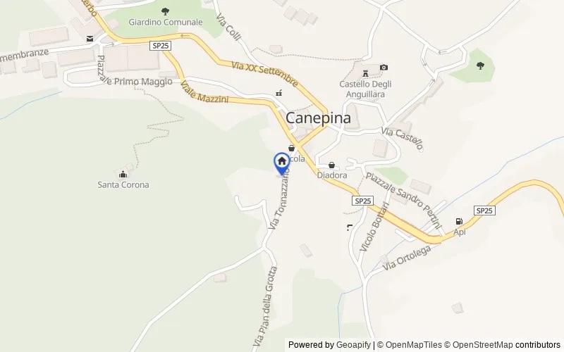 Mappa della zona: Via Tonnazzano, 18, 01030 Canepina VT, Italia, 01030, Canepina, Viterbo