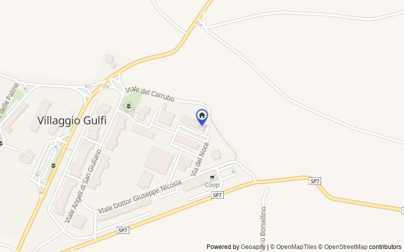 Mapa de la zona: Via Dell'Ulivo, 2, 97012 Villaggio Gulfi RG, Italia, Chiaramonte Gulfi, Ragusa