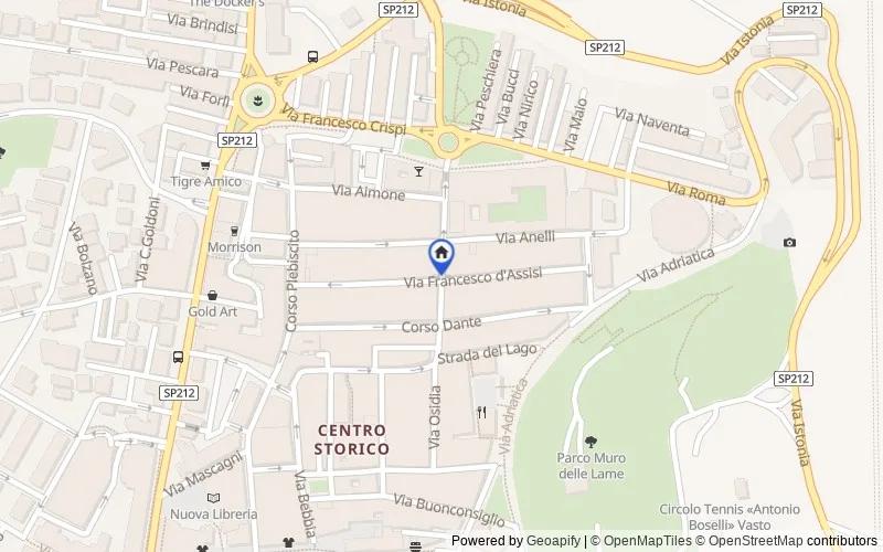 Mappa della zona: Via S. Francesco D'Assisi, 66054 Vasto CH, Italia, 66054, Vasto, Chieti