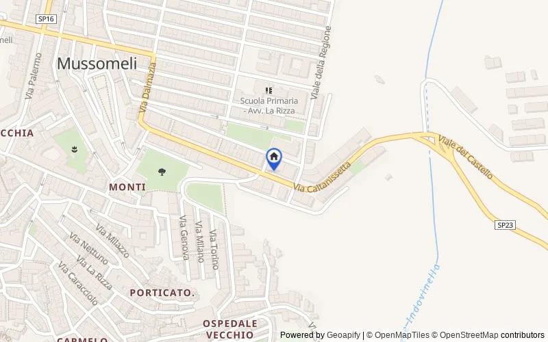 Mappa della zona: Via Caltanissetta, 99, Mussomeli, Caltanissetta
