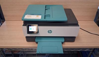 (Lotto n.9) - Stampante multifunzione marca HP modello OFFICE JET PRO 8025 matricola TH9862P1QT, priva del cavo di alimentazione