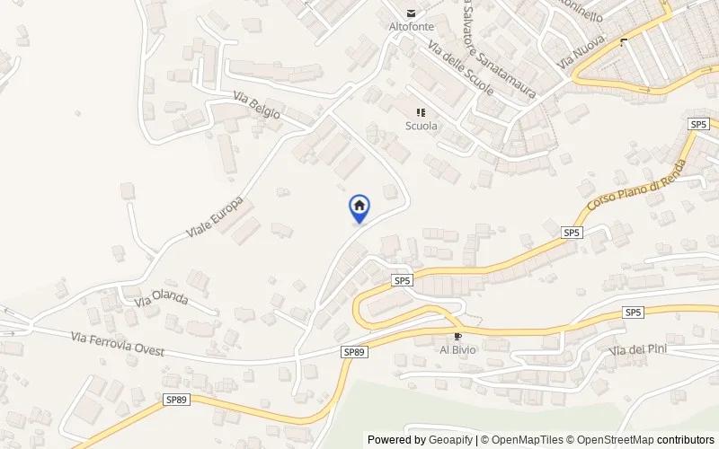 Map of the area: Via Fontana Rossa, 90072 Altofonte PA, Italia, Altofonte, Palermo
