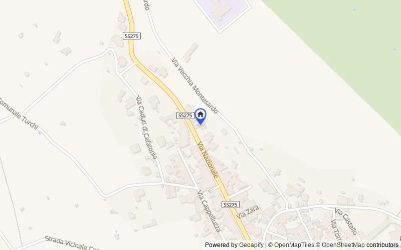 Mappa della zona: Via Nazionale, 17, 73031 Montesardo LE, Italia, Alessano, Lecce