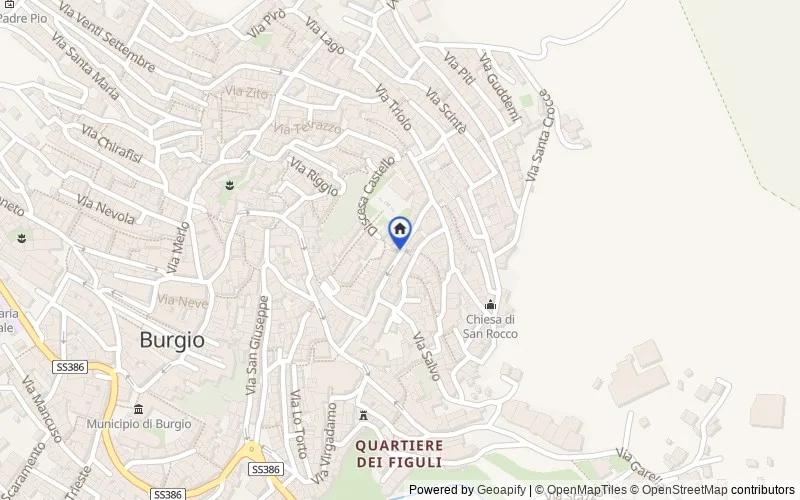 Mapa de la zona: Via Cordicella, 92010 Burgio AG, Italia, 92010, Burgio, Agrigento