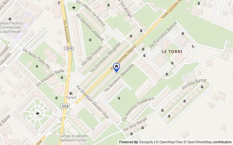 Mappa della zona: Via Senatore Marazzita, 35, 89015, Palmi, Reggio di Calabria