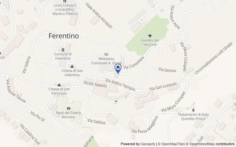 Map of the area: Piazza della Catena N. 4, 03013, Ferentino, Frosinone