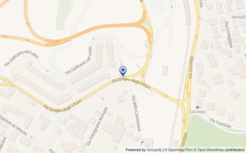 Karte der Umgebung: Via Gallicano nel Lazio, 1, 00135 Roma RM, Italia, 00135, Roma, Roma