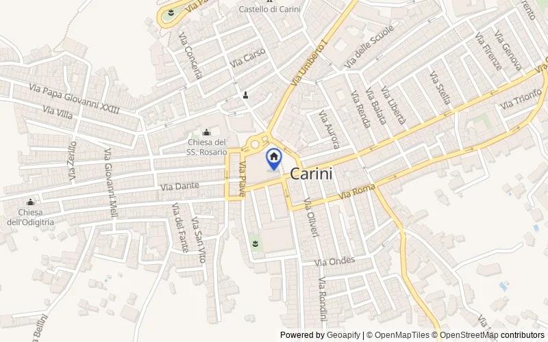 Map of the area: Carini, Palermo
