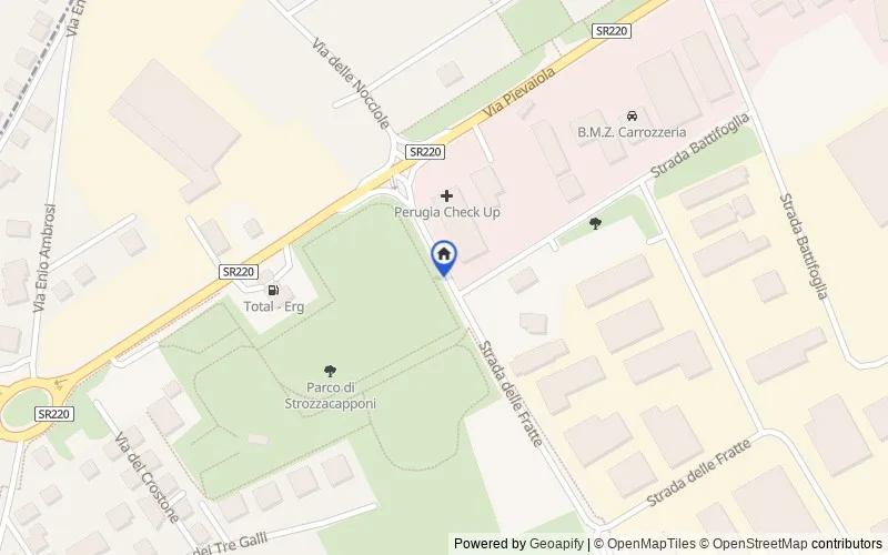 Mappa della zona: Str. delle Fratte, 06132 Perugia PG, Italia, Perugia, Perugia