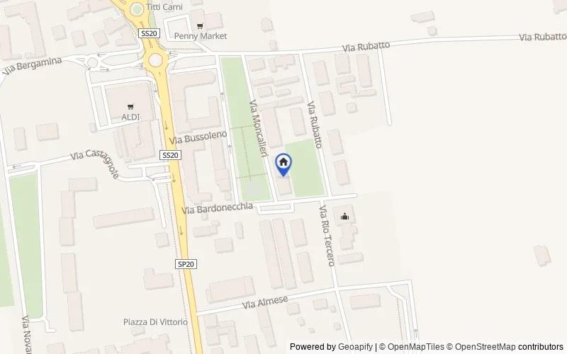 Mappa della zona: Via Moncalieri, 29, 10022 Carmagnola TO, Italia, Carmagnola, Torino