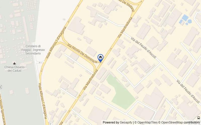 Mappa della zona: Via Manfredonia, 71121 Foggia FG, Italia, 71121, Foggia, Foggia