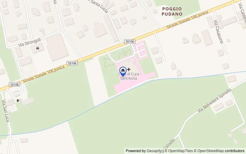 Mappa della zona: Poggio Pudano, Loc. Poggio Pudano, 88900, Crotone, Crotone