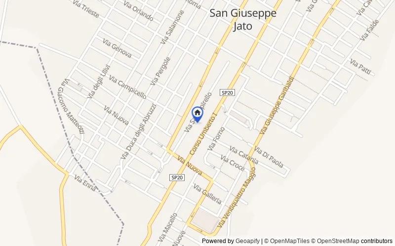 Mappa della zona: Via S. Cipirrello, 40, 90048 San Giuseppe Jato PA, Italia, 90048, San Giuseppe Jato, Palermo