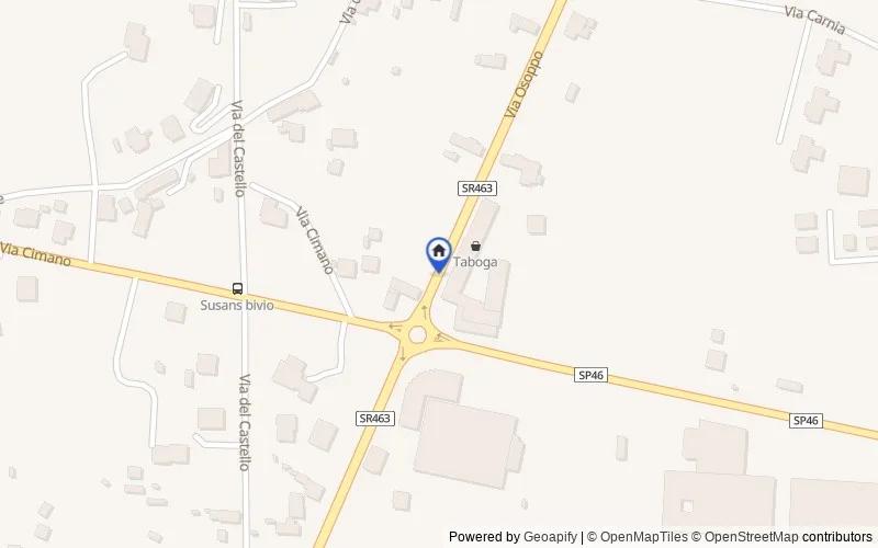 Mappa della zona: Via Osoppo 2, 33030, Majano, Udine
