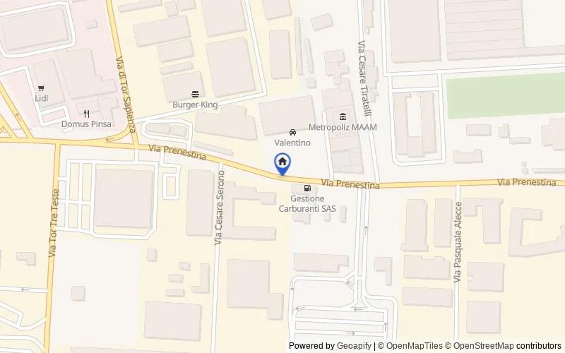 Mapa de la zona: VIA PRENESTINA, 00155, Roma, Roma