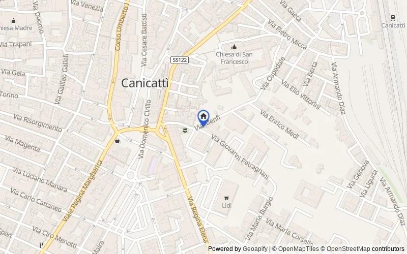 Mappa della zona: Via Menfi, 92024 Canicattì AG, Italia, 92024, Canicattì, Agrigento