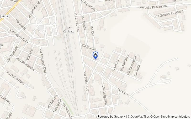 Mapa de la zona: Via Malta, 21, 92024 Canicattì AG, Italia, 92024, Canicattì, Agrigento