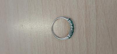 - ANELLO IN ORO BIANCO 750 CON 7 SMERALDI GR. 2.30 -LE...