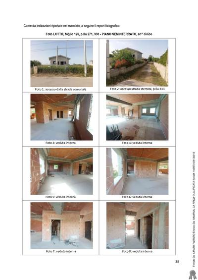 Fabbricato in corso di costruzione con pianta rettangolare di circa m 15,50*12,00 orientato sull’asse N/S - W/E., privo di finiture e finestrature con destinazione ad Attività direzionale (uffici).