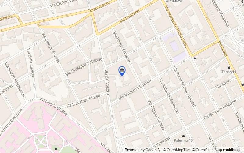 Mapa de la zona: Via Papa S. Leone II, 90127 Palermo PA, Italia, Palermo, Palermo