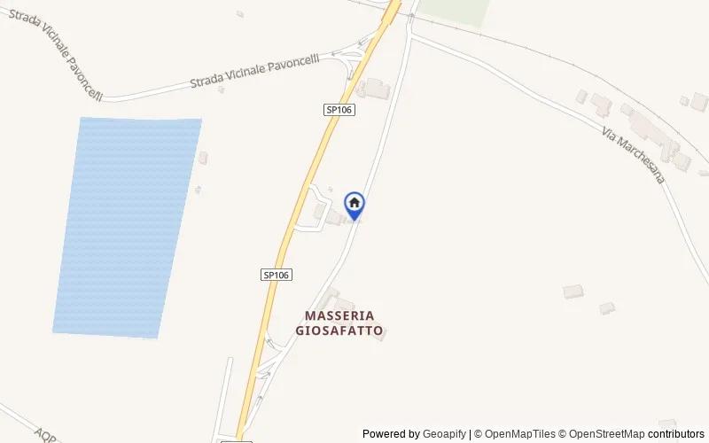 Mappa della zona: Via Vicinale Milano SC, 70023, Gioia del Colle, Bari