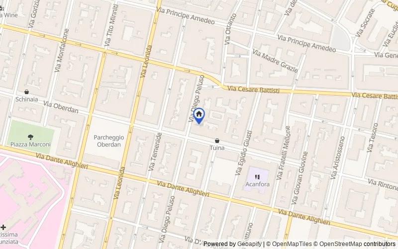 Mappa della zona: Via Diego Peluso, 15, 74121 Taranto TA, Italia, Taranto, Taranto