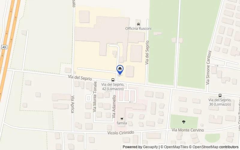Mappa della zona: Via del Seprio, 42, 22074 Lomazzo CO, Italia, 22074, Lomazzo, Como