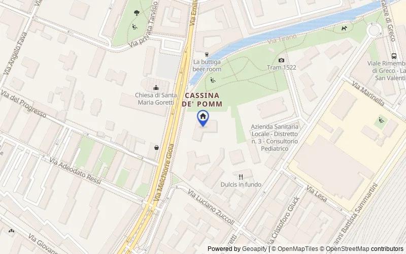 Mapa de la zona: Via Melchiorre Gioia, 168, 20125 Milano MI, Italia, 20125, Milano, Milano