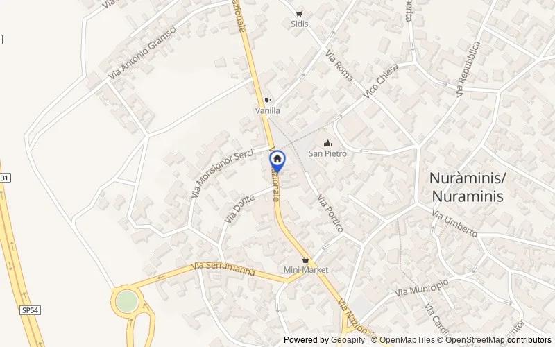 Mappa della zona: Via Nazionale, 148, 09024 Nuraminis SU, Italia, 09024, Nuraminis, Sud Sardegna