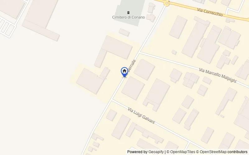 Mappa della zona: Via Bernale, Forlì, Forlì-Cesena
