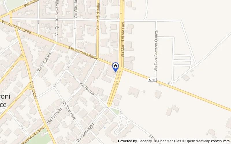 区域地图：Via Giorgione, 2/4, 73047 Monteroni di Lecce LE, Italia, 73047, Monteroni di Lecce, Lecce