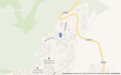 Mappa della zona: Via Serrone 4/6, 62020, Serrapetrona, Macerata