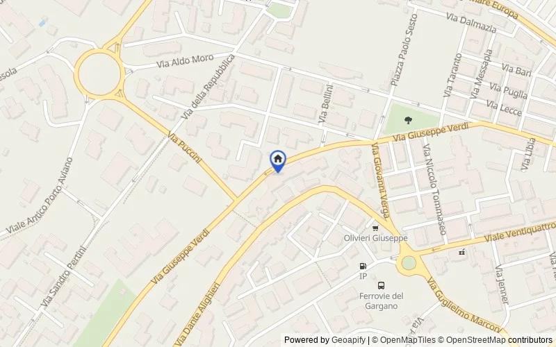 Mappa della zona: Via Giuseppe Verdi, 49, 71019, Vieste, Foggia