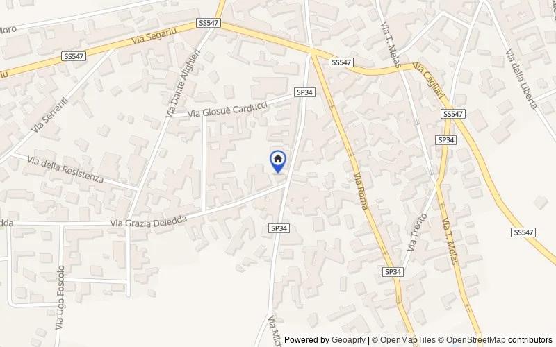 Mappa della zona: Via Grazia Deledda, 4, 09040 Guasila CA, Italia, Cagliari, Cagliari