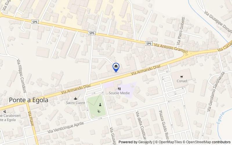 Map of the area: Via A. Diaz, 74 - Località Ponte a Egola, 56028 San Miniato PI, Italia, San Miniato, Pisa