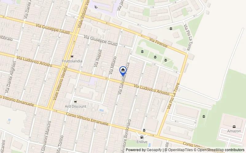 Mappa della zona: Via Salvatore Rizza, 83, 96014, Floridia, Siracusa