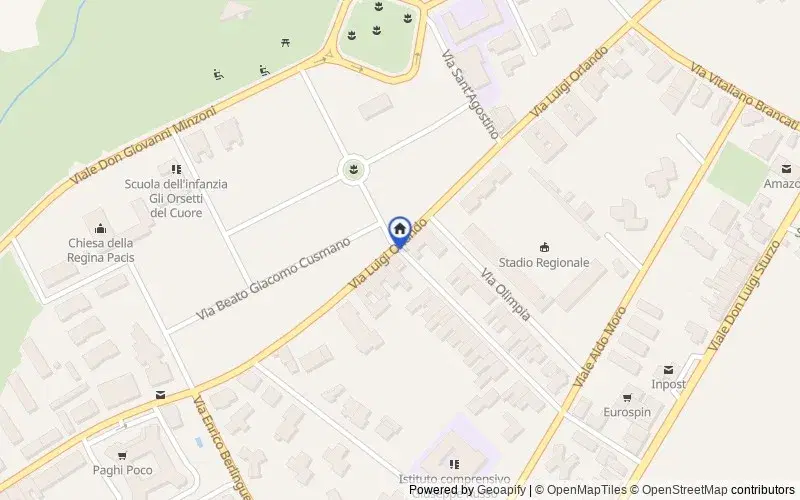 区域地图：Via Luigi Orlando,  sn 95014 Giarre CT, Italia, 95014, Giarre, Catania